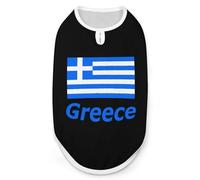 Greece Flag Dog And Cat Clothes Pet Summer Sleeveless T Shirt Basic Vest M