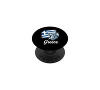 Greece Flag Dolphin Strong Greek Patriot Design PopSockets Adhesive PopGrip
