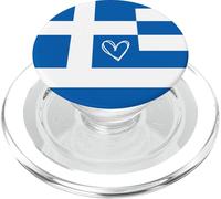 Greece Flag Greek Heart Proud Heritage National Day PopSockets PopGrip for MagSafe