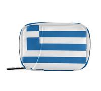 Greece Flag Greek National Blue Medicine Bag with Detachable Compartments Attachable Medicine Box Organizer