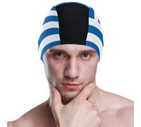 Greece Flag Greek National Blue Swimming Adult Short Hair Waterproof Bath Caps for Women Swimming Hair Protection and Resistance Reduction Gorros Para Natacion