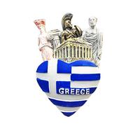 Greece Flag Heart-Shaped 3D Refrigerator Magnet Travel Sticker Souvenirs Home & Kitchen Decoration Fridge Magnet from China