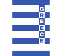Greece Flag Inspired Design Notebook: Blue and White Stripes