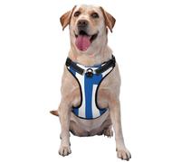 Greece Flag No Pull Dog Harness Adjustable Reflective Oxford Easy Control Medium Large Dog Harness