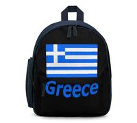 Greece Flag Small Backpack Cute Mini Shoulder Bag 12.6 × 9.4 × 5.9 Inches Daypack