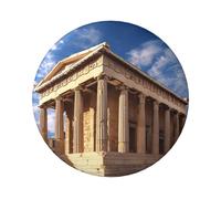Greece History Building Custom Pins 5 PCS, Personalized Photo Buttons, Metal Pinback Button Badges for Backpacks, Hats, Funny Backpack Pins Aesthetic Lapel Badge Pins Gifts for Men Women, One Size