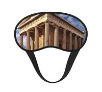 Greece History Building Sleep Mask for Men Women Blackout Eye Masks for Sleep, Relaxing Zero Pressure Night Blindfold Soft Breathable Eye Cover for Travel, Night Work, Nap, Office