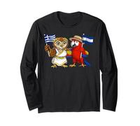 Greece Honduras Flag Greek Honduran Roots Greek Heritage Long Sleeve T-Shirt