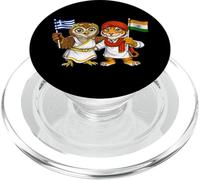 Greece India Flag Greek Indian Roots Greek Indian Heritage PopSockets PopGrip for MagSafe
