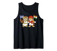 Greece India Flag Greek Indian Roots Greek Indian Heritage Tank Top