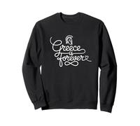 Greece Is Forever - Greek Patriotic Heart Line Art Sweatshirt