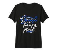 Greece is My Happy Place Greek Vacation Lover Premium T-Shirt