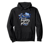Greece Is My Happy Place Greek Vacation Lover Pullover Hoodie