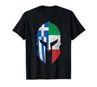 Greece Italy Flag Italian Greek Roots Helmet T-Shirt