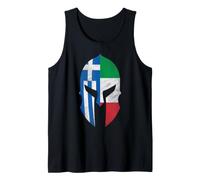 Greece Italy Flag Italian Greek Roots Helmet Tank Top
