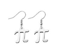 Greece Letter Pi Sign Infinity Charm Bracelet Back to School Gift (pi earring)