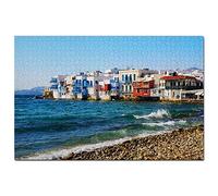 Greece Little Venice Mykonos Jigsaw Puzzle 1000 Piece Game Artwork Travel Souvenir 38x26cm