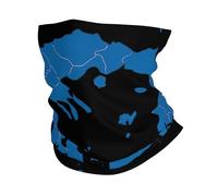 Greece Map Pattern Print Print Neck Warmer Gaiter Women Men, Windproof Face Cover Face Mask Scarf For Cold Weather Sport