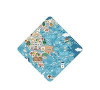 Greece Map Printing Fashion Car Air Freshener Cards 10 Pcs Car Scented Hanging Sheets