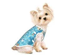 Greece Map Small Dog Pet Clothes, Breathable Lightweight Soft Vest, Exquisite Personality Appearance.Good Warmth Retention.