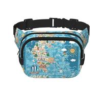 Greece Map Unisex Fashion Waist Packs, Stylish Fanny Packs for Workouts, Running, Traveling, and Hiking