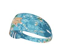 Greece Map Workout Sweatbands Adjustable Hairband For Basketball,Fitness Athletics Football, Yoga