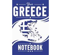 Greece Notebook: 6 x 9 College Ruled Notebook Featuring a Greece Map Design in National Colors | 200 Pages