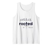 Greece Rooted in Jesus Christian Art Tank Top