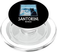 Greece Santorini Cat/Santorini PopSockets PopGrip for MagSafe