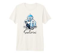 Greece Santorini Cat Sketch/Santorini Premium T-Shirt