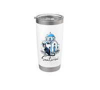 Greece Santorini Cat Sketch/Santorini Stainless Steel Insulated Tumbler