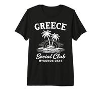 Greece Social Club Mykonos Days Vacation Premium T-Shirt