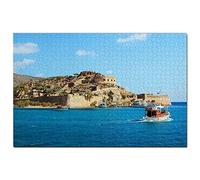 Greece Spinalonga Crete Puzzle 1000 Piecesen Puzzle Adult Game Graphics Travel Souvenir 26x38CM