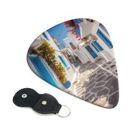 Greece Street Guitar Picks 6-Pack - Pick Set (0.46mm / 0.71mm / 0.96mm) Suitable For Guitar And Ukulele Playing