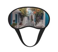 Greece Street Sleep Mask for Men Women Blackout Eye Masks for Sleep, Relaxing Zero Pressure Night Blindfold Soft Breathable Eye Cover for Travel, Night Work, Nap, Office