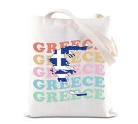Greece Travel Gift Greece Lover Tote Bag Greece Sightseeing Gift Greek Flag Tourist Shopping Bag Greece Map Gift (GREECE)