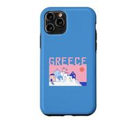 Greece Travel Santorini Old Town Traditional Architect Retro Case for iPhone 11 Pro
