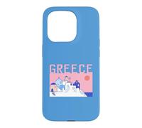 Greece Travel Santorini Old Town Traditional Architect Retro Case for iPhone 15 Pro