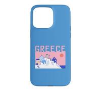 Greece Travel Santorini Old Town Traditional Architect Retro Case for iPhone 15 Pro Max