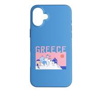 Greece Travel Santorini Old Town Traditional Architect Retro Case for iPhone 16 Plus