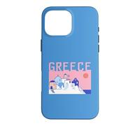 Greece Travel Santorini Old Town Traditional Architect Retro Case for iPhone 16 Pro Max