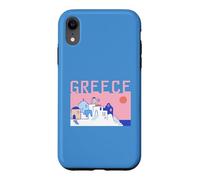 Greece Travel Santorini Old Town Traditional Architect Retro Case for iPhone XR