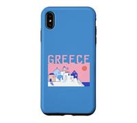 Greece Travel Santorini Old Town Traditional Architect Retro Case for iPhone XS Max