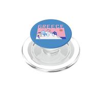 Greece Travel Santorini Old Town Traditional Architect Retro PopSockets PopGrip for MagSafe
