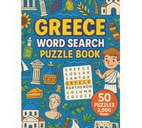 Greece Word Search: 50 Word Searches with 2000 Words Featuring cities, islands, landmarks, mythology, cuisine, language, and more | Fun puzzles for ... teachers, and history fans | 8.5 × 11 inches