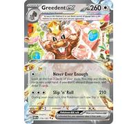 Greedent ex 179/197 Double Rare Pokemon Card (SV Obsidian Flames) + 1x TitanCards® Toploader