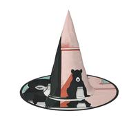 Greedy Bear Halloween Witches Hats Witch Headbands Wizard Hat Costume Accessories Cosplay for Party Masquerade Foldable 1