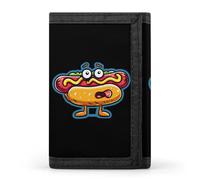 Greedy Hot Dog Hotdog Men Trifold Wallets with Card Holders Keychain Slim Purse Money Clip for Women