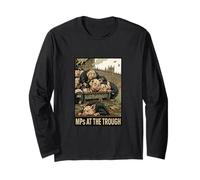 Greedy Pigs Feeding at The Trough, MPs Long Sleeve T-Shirt