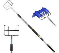 Greeily Edge Protector Pole Extension Handle, 4.3-8.7ft Board Corner Protector Extension Handle V Shaped Edge Guards Adjustable for Flatbed Cargo Trucks with Comfort Sponge Grip